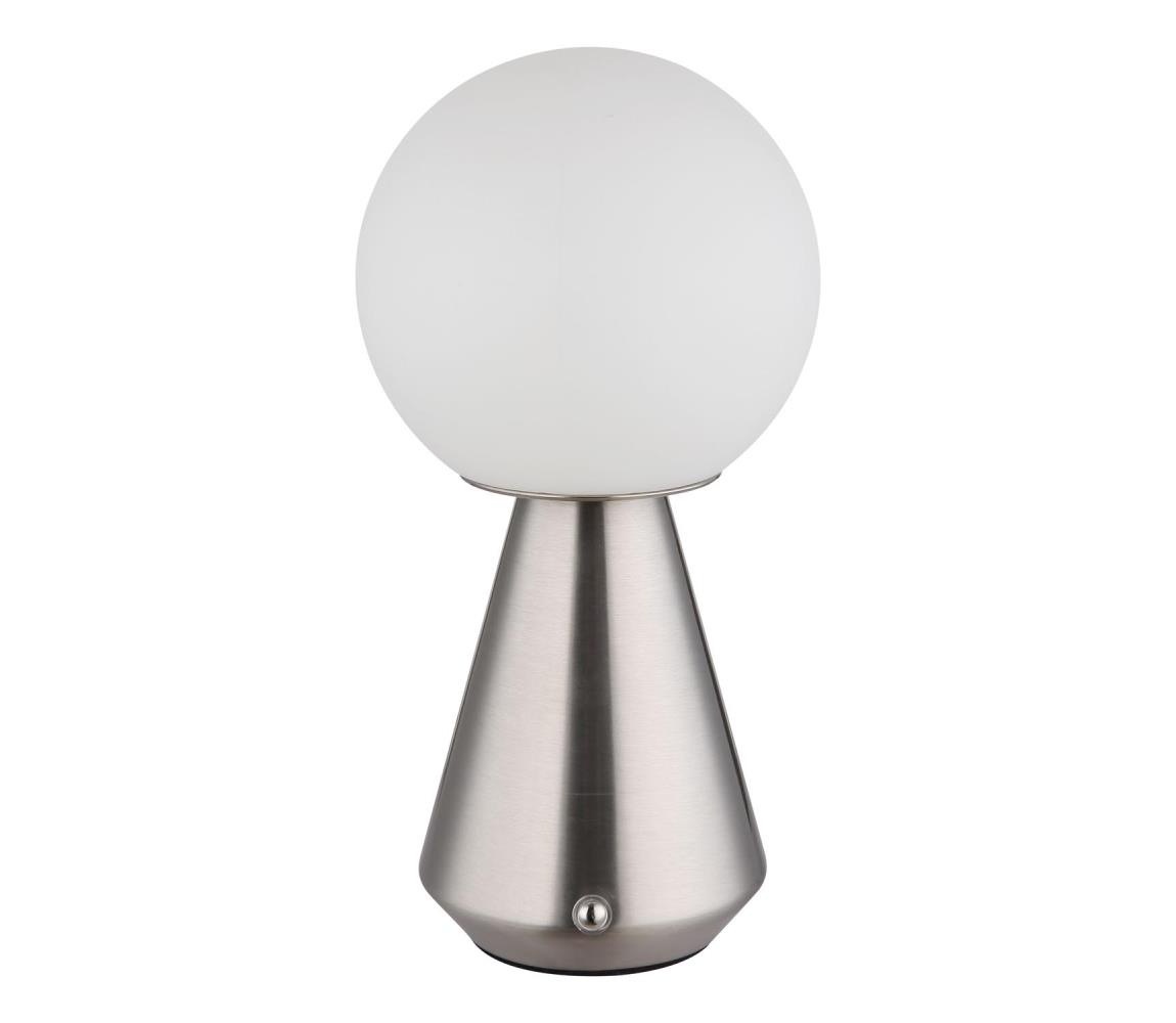 Globo LED stmievateľná nabíjacia stolná lampa SORA 1,5W/5V 1800 mAh chr