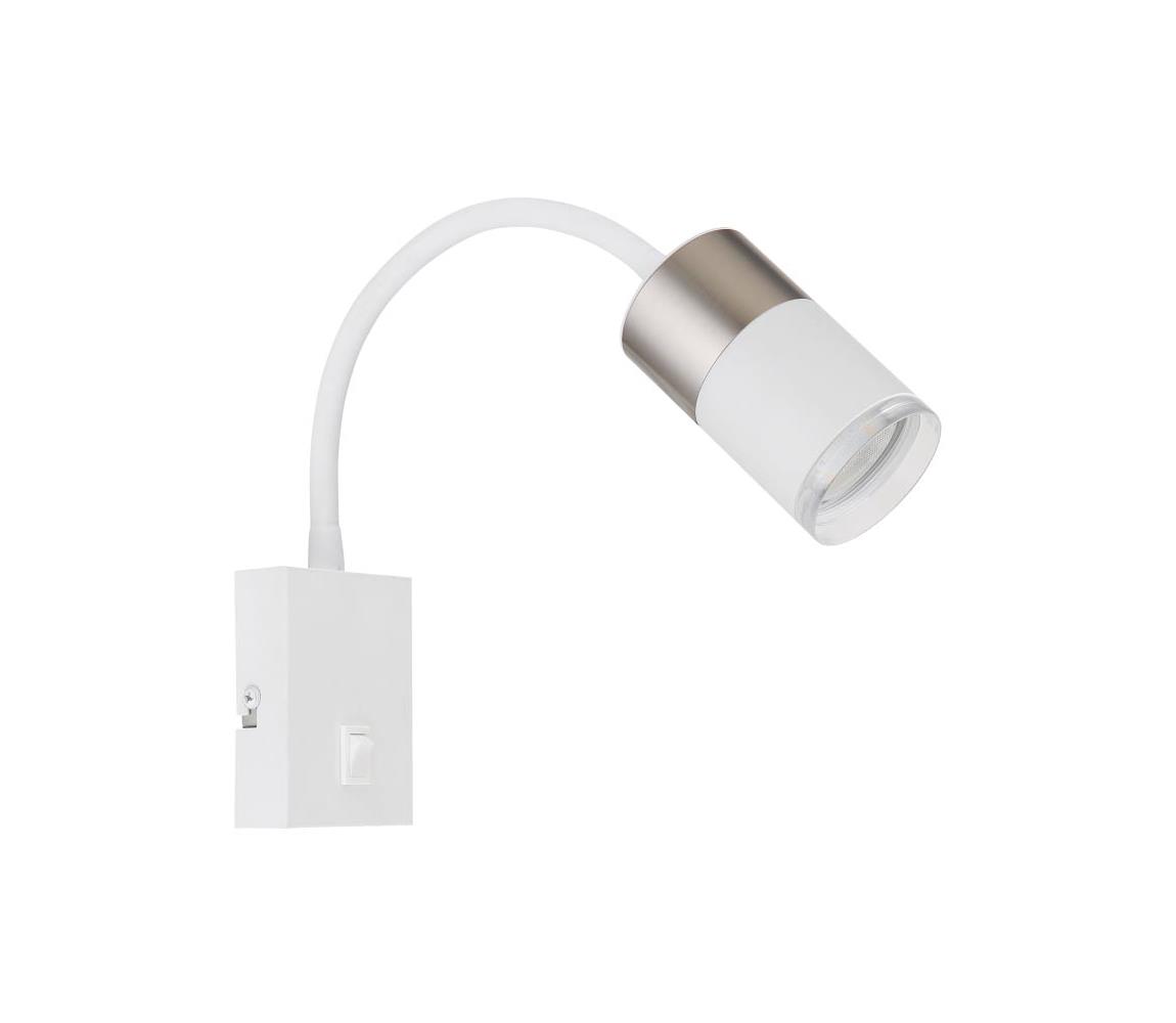 Globo Nástenné bodové svietidlo BRISBON 1xGU10/25W/230V biela/chróm