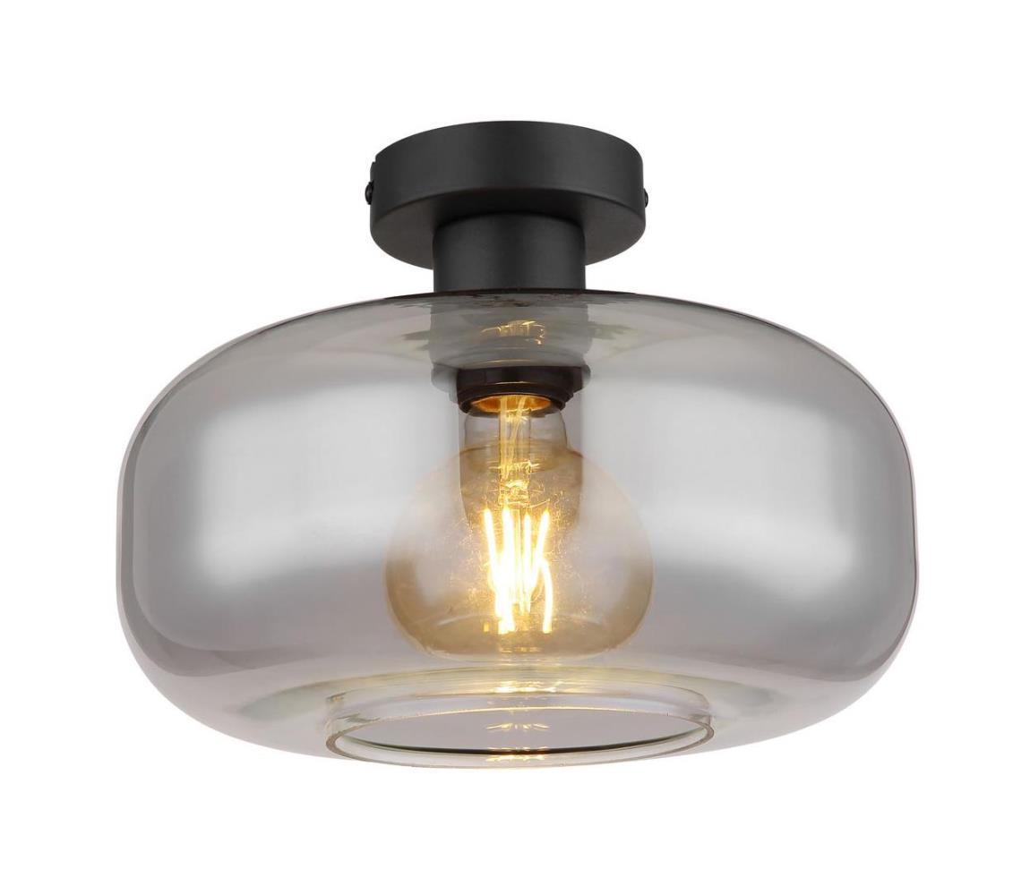 Globo Prisadený luster GIUSEPPE 1xE27/40W/230V pr. 28 cm šedá 15566D