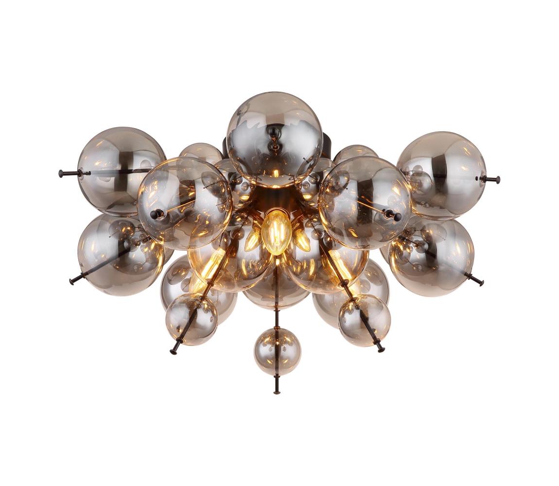 Globo Prisadený luster UDO 3xE14/25W/230V pr. 55 cm čierna 15633DS