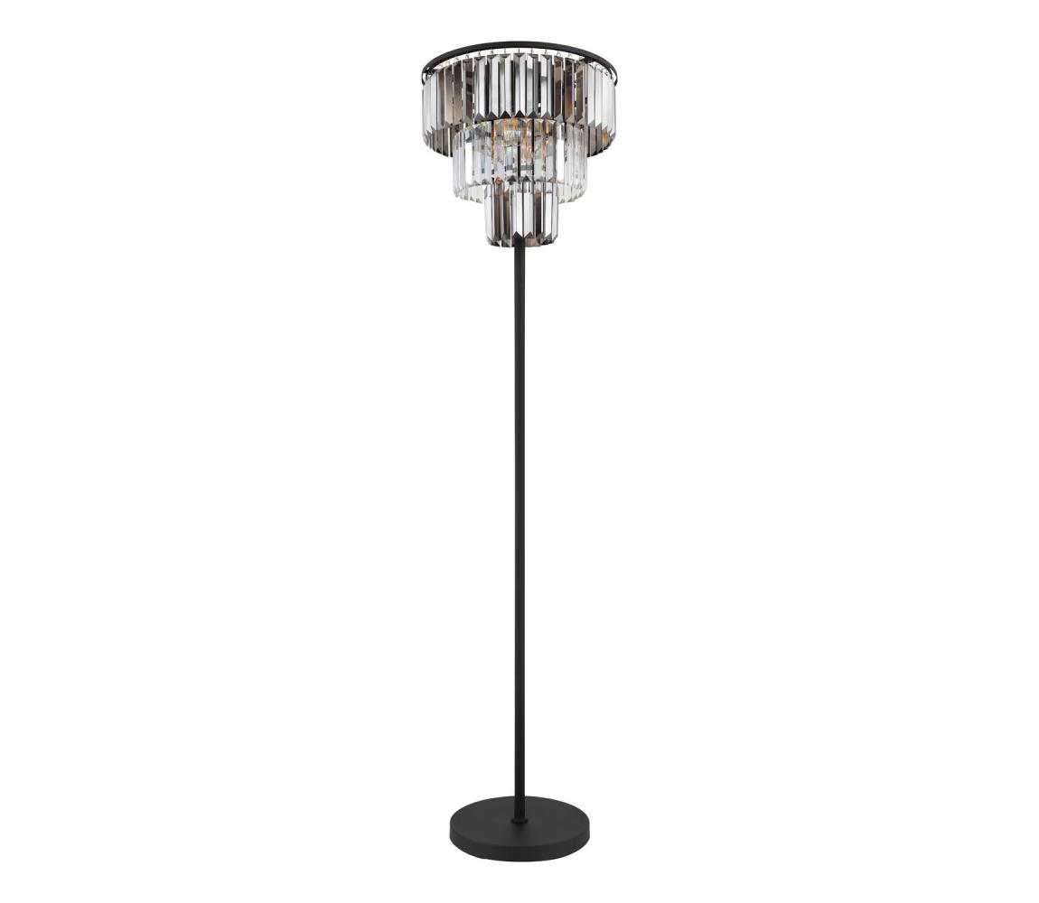 Globo Stojacia lampa NAXIS 3xE27/40W/230V pr. 40 cm čierna