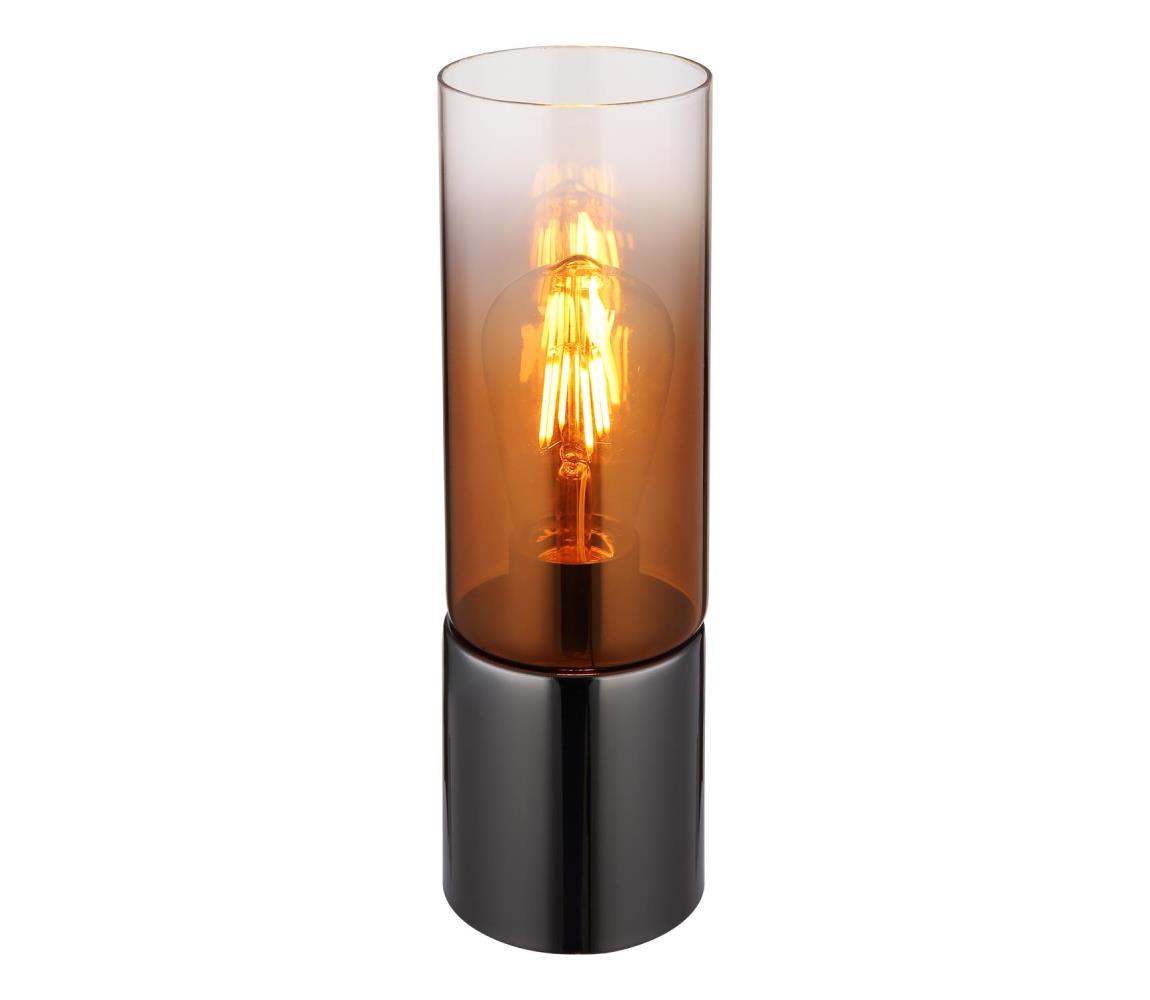 Globo Stolná lampa ANNIKA 1xE27/25W/230V pr. 9 cm čierna/medená