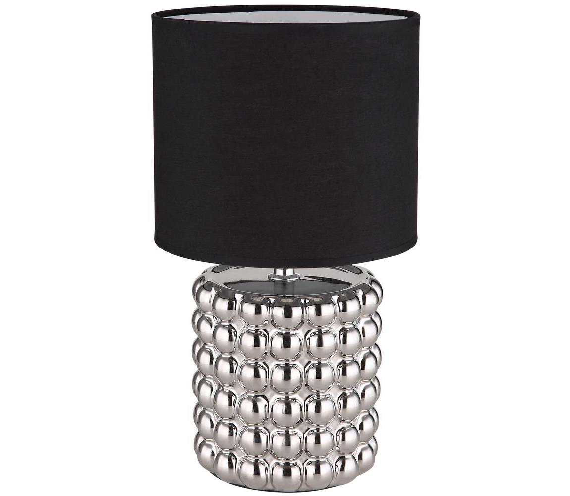 Globo Stolná lampa VALENTINO 1xE14/40W/230V čierna/strieborná