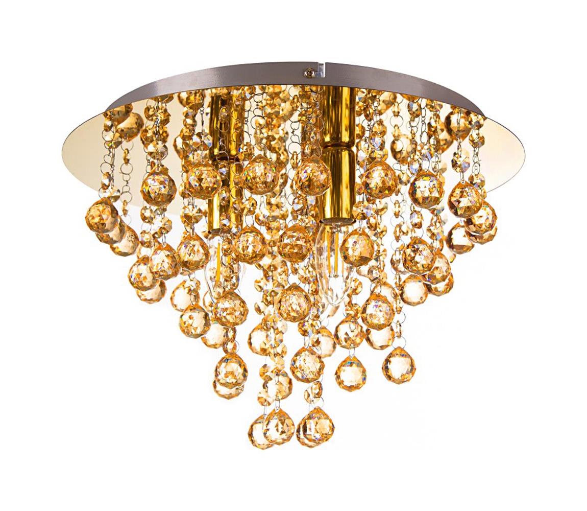 Globo Stropné svietidlo LONDON 3xE14/40W/230V pr. 38 cm zlatá