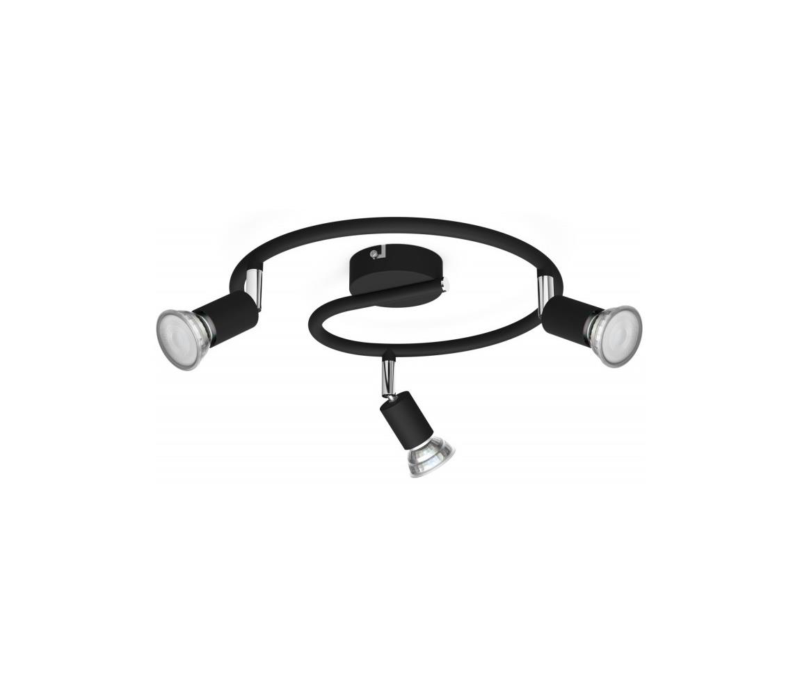 Philips Bodové svietidlo LIMBALI 3xGU10/50W/230V čierna