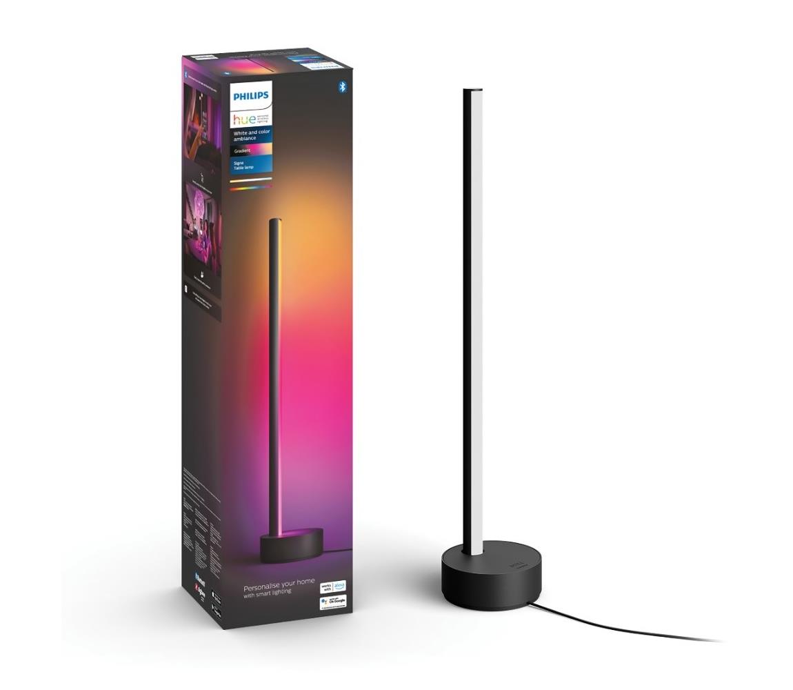 Philips LED RGB Stmievateľná stolná lampa Hue LED/12W/230V 2000-6500K čierna