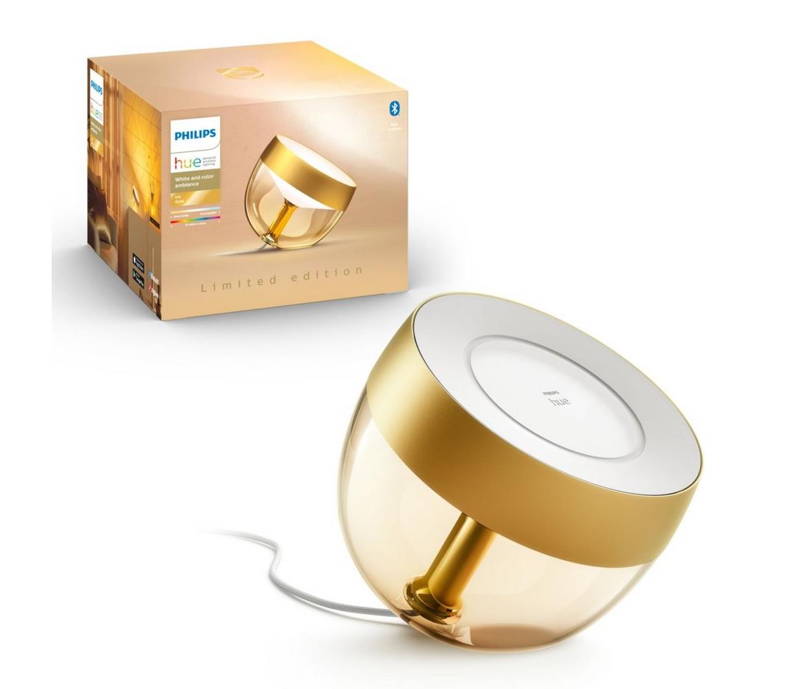 Philips LED RGB Stmievateľná stolná lampaHue IRIS LED/8,2W/230V zlatá
