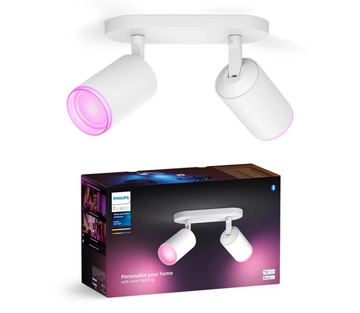 Philips LED RGBW Stmievateľné bodové svietidlo Hue FUGATO 2xGU10/4,2W/230V biela