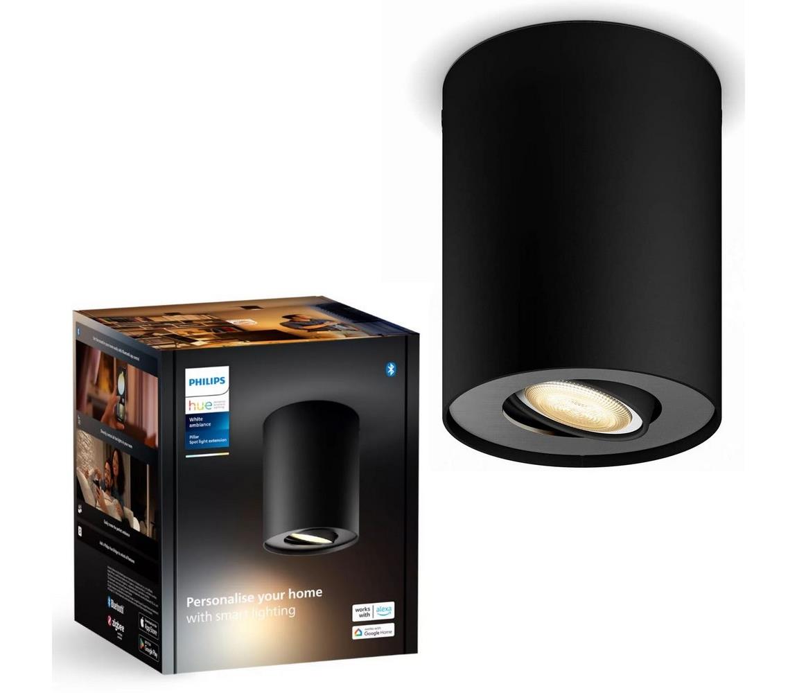 Philips LED Stmievateľné bodové svietidlo Hue PILLAR 1xGU10/4,2W/230V čierna