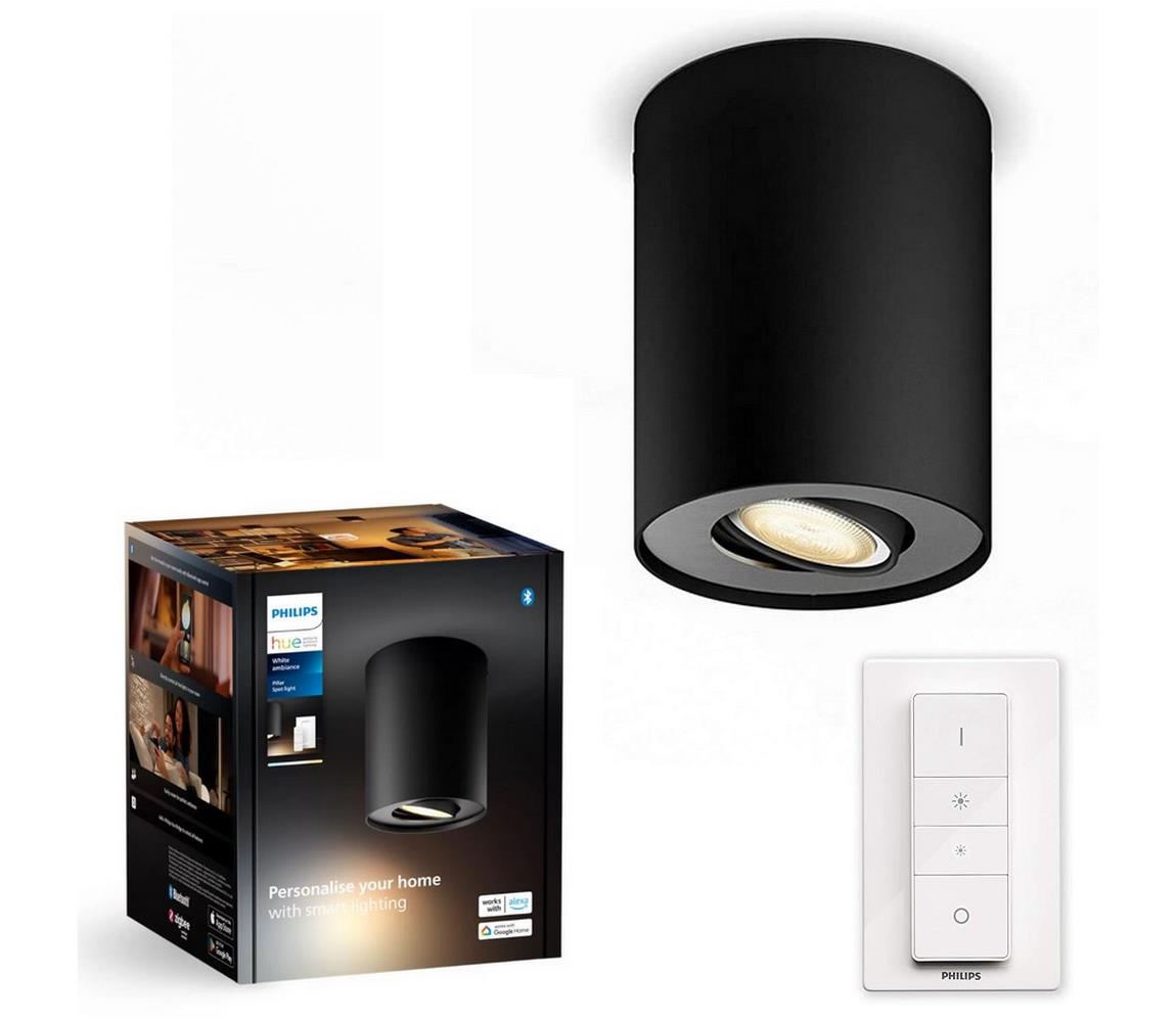 Philips LED Stmievateľné bodové svietidlo Hue PILLAR 1xGU10/4,2W/230V + DO čierna