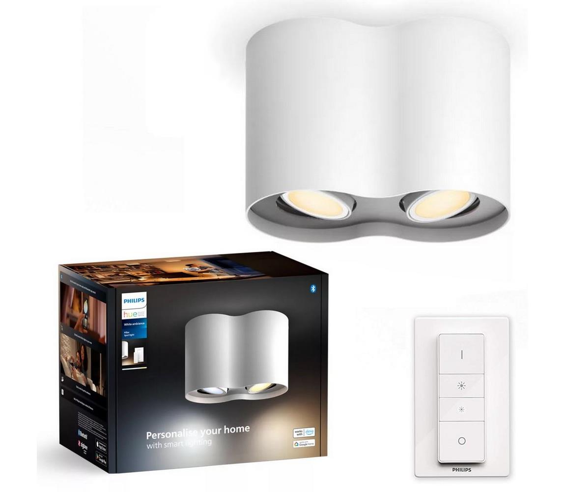 Philips LED Stmievateľné bodové svietidlo Hue PILLAR 2xGU10/4,2W/230V + DO biela