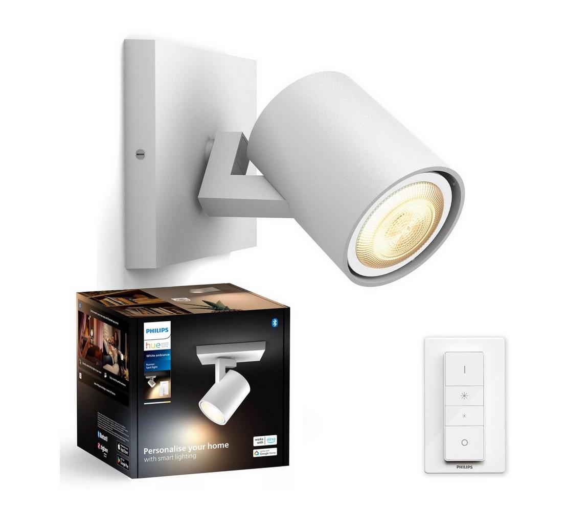 Philips LED Stmievateľné bodové svietidlo Hue RUNNER 1xGU10/4,2W/230V + DO biela