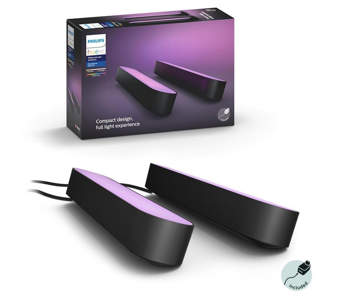 Philips SADA 2x LED RGB Stmievateľná stolná lampa Hue PLAY DPACK WACA 6W/230V