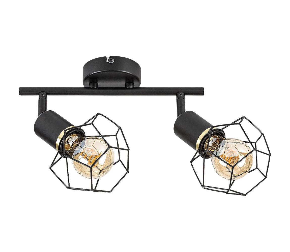 Rabalux Bodové svietidlo FRAN 2xE27/40W/230V čierna