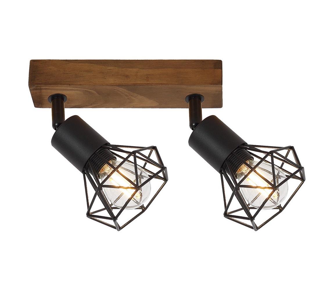 Rabalux Bodové svietidlo ZEUS 2xE14/40W/230V dub