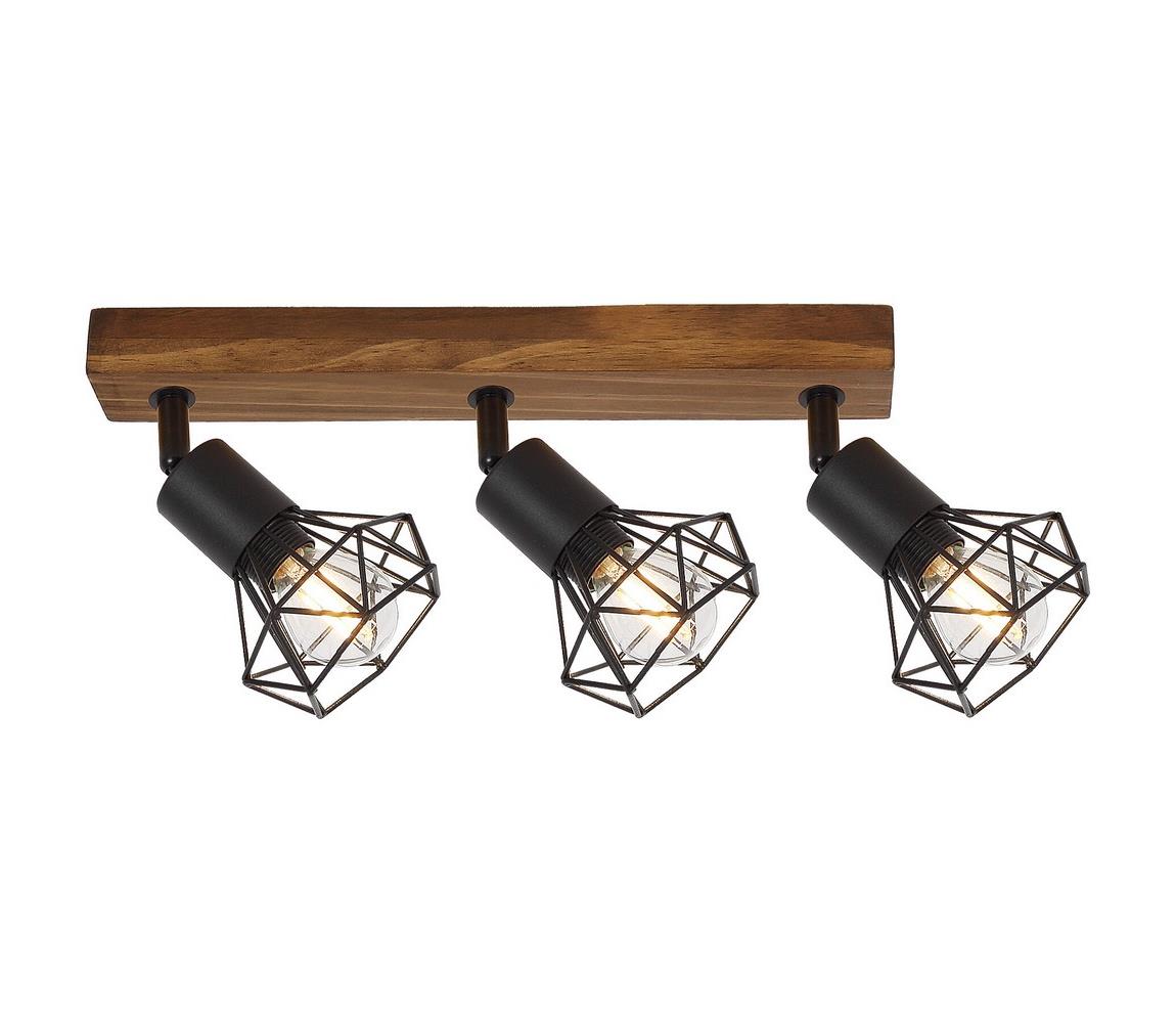 Rabalux Bodové svietidlo ZEUS 3xE14/40W/230V dub