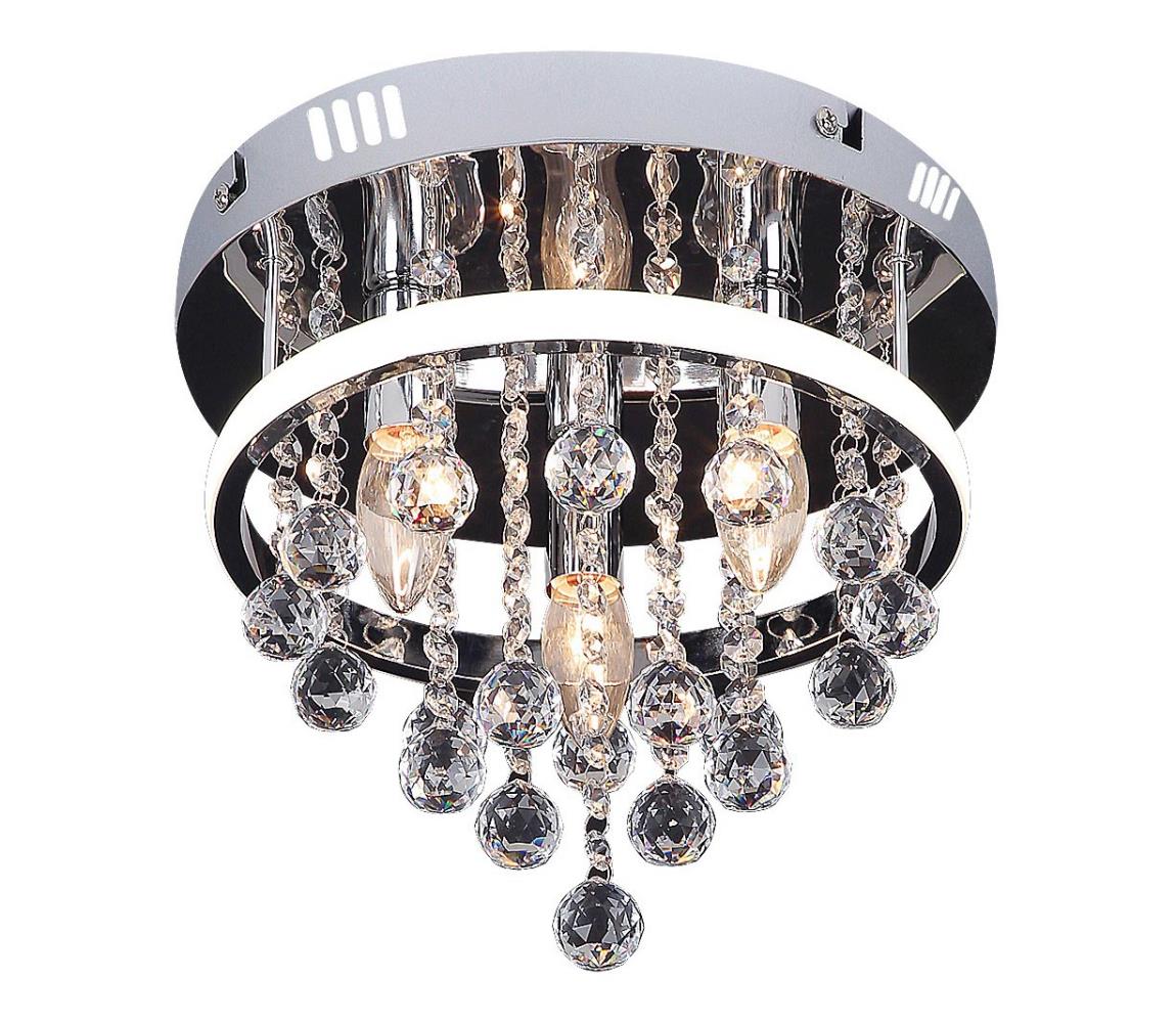 Rabalux Krištáľový prisadený luster PALLAS LED/20W/230V + 3xE14/40W 2236