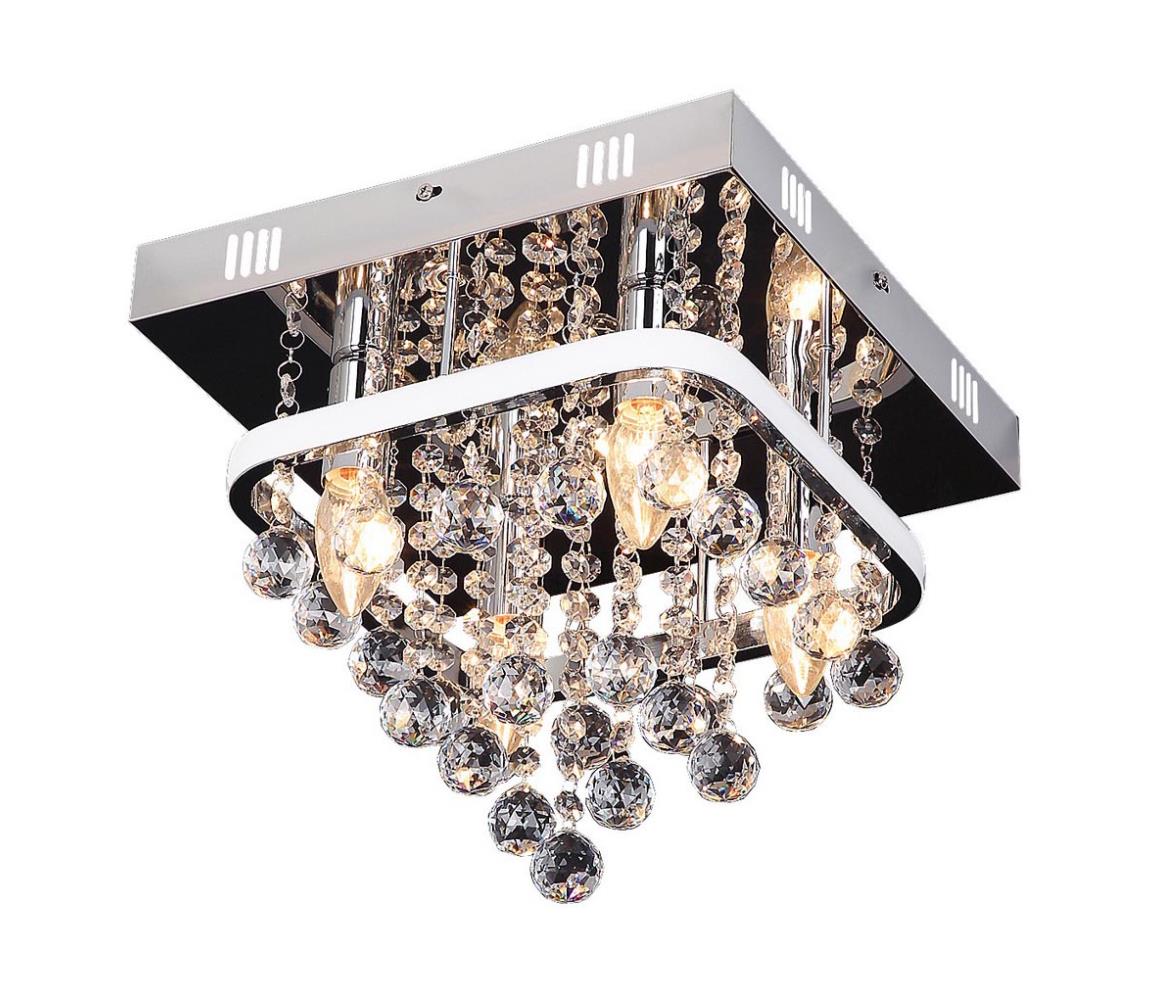 Rabalux Krištáľový prisadený luster PALLAS LED/23W/230V + 4xE14/40W 2238