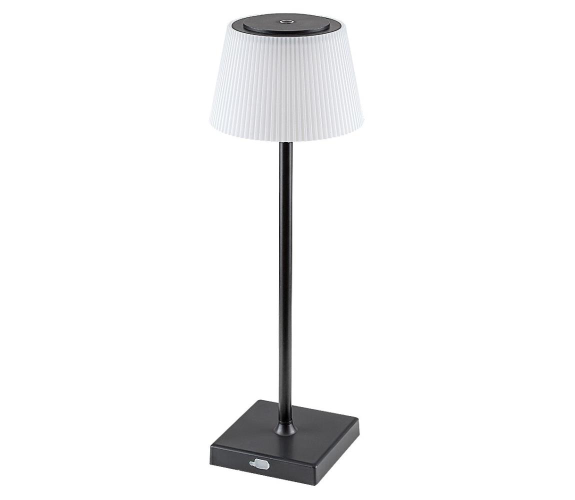 Rabalux LED Stmievateľná nabíjacia stolná lampa TAENA LED/4W/3,7V IP44 čierna