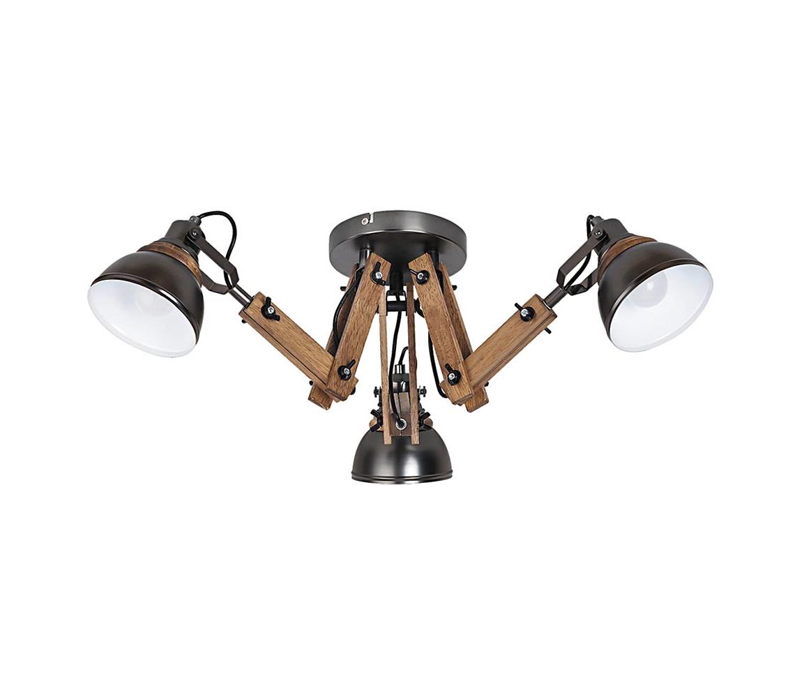 Rabalux Prisadený luster AKSEL 3xE14/15W/230V čierna