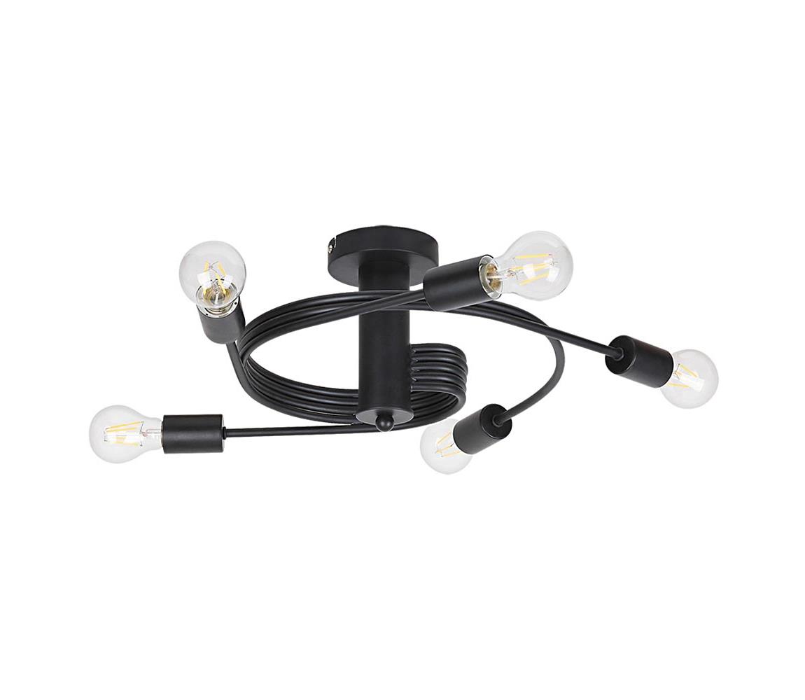 Rabalux Prisadený luster CARLY 5xE27/15W/230V čierna