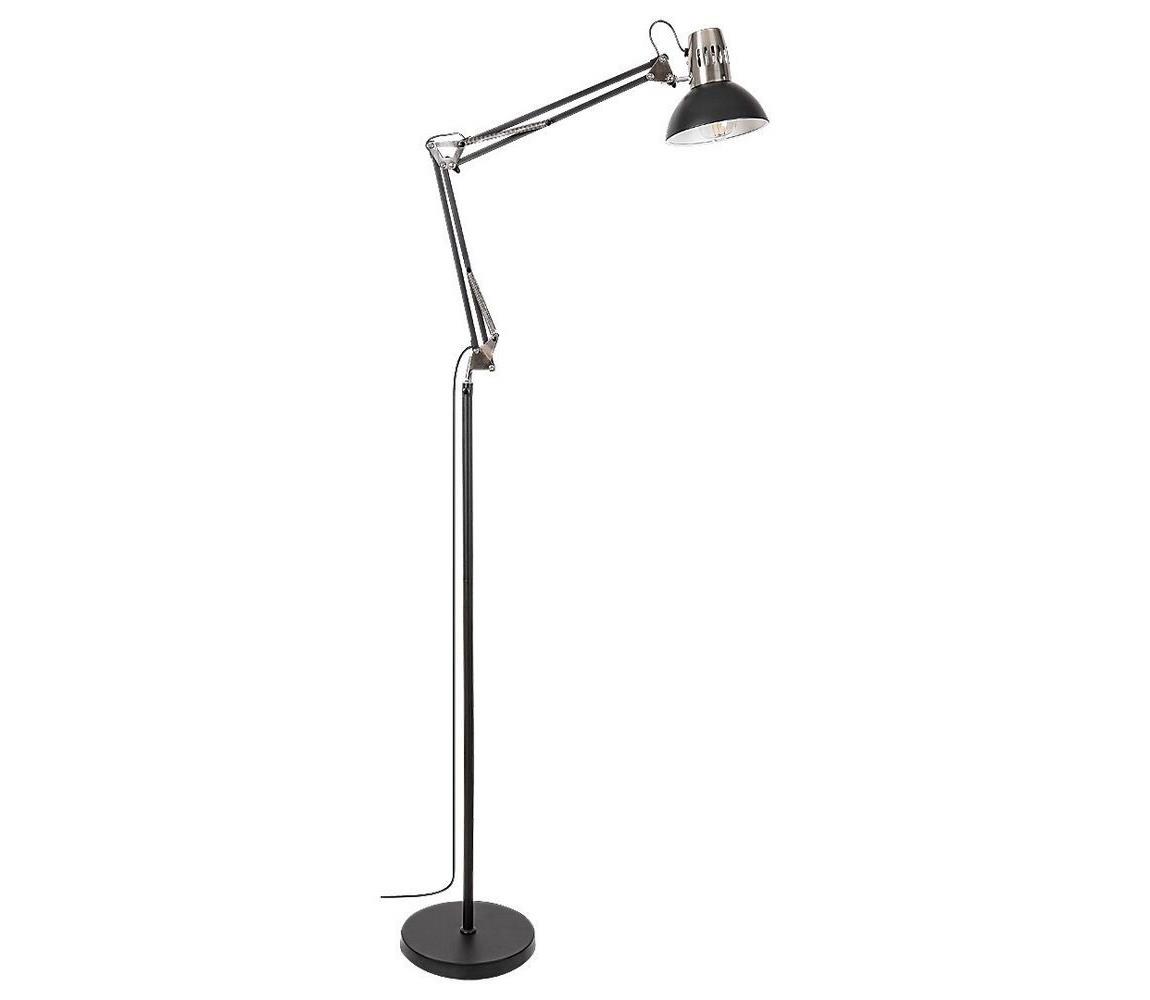 Rabalux Stojacia lampa ARISTEO 1xE27/40W/230V čierna/lesklý chróm