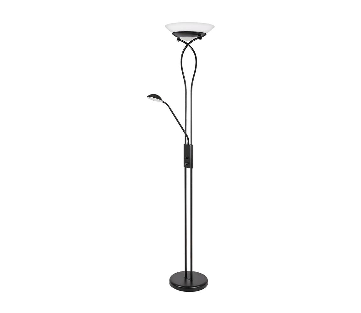 Rabalux Stojacia lampa GAMMA TREND 2xE27/15W+1xG9/40W/230V čierna