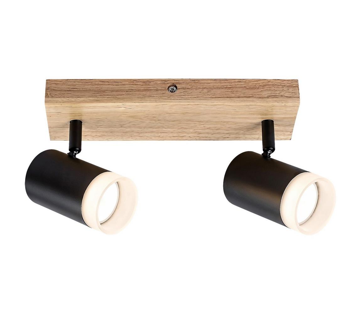 Rabalux Stropné bodové svietidlo TORAS 2xGU10/5W/230V dub