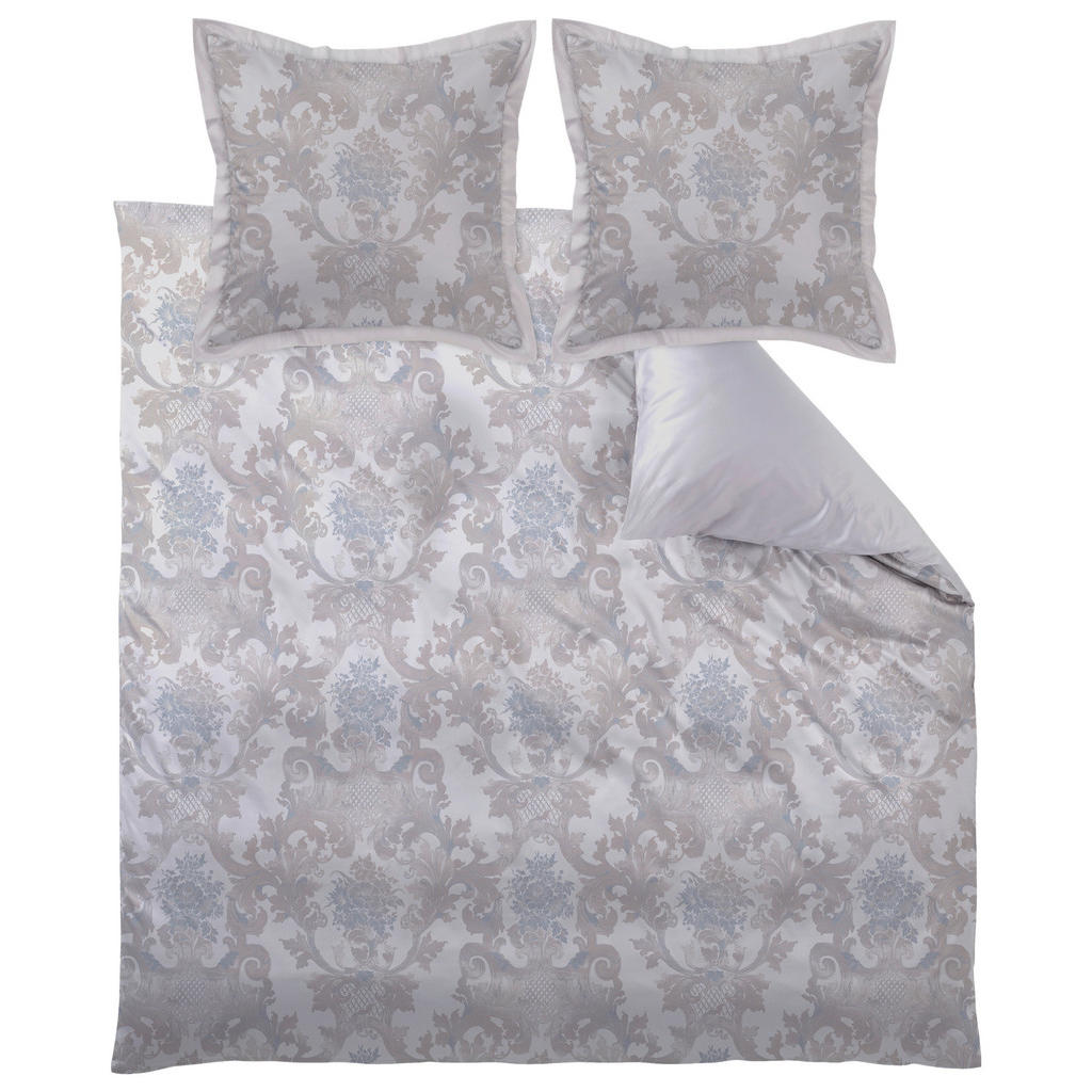 Curt Bauer POSTEĽNÁ BIELIZEŇ, damask, strieborná, 200/200 cm