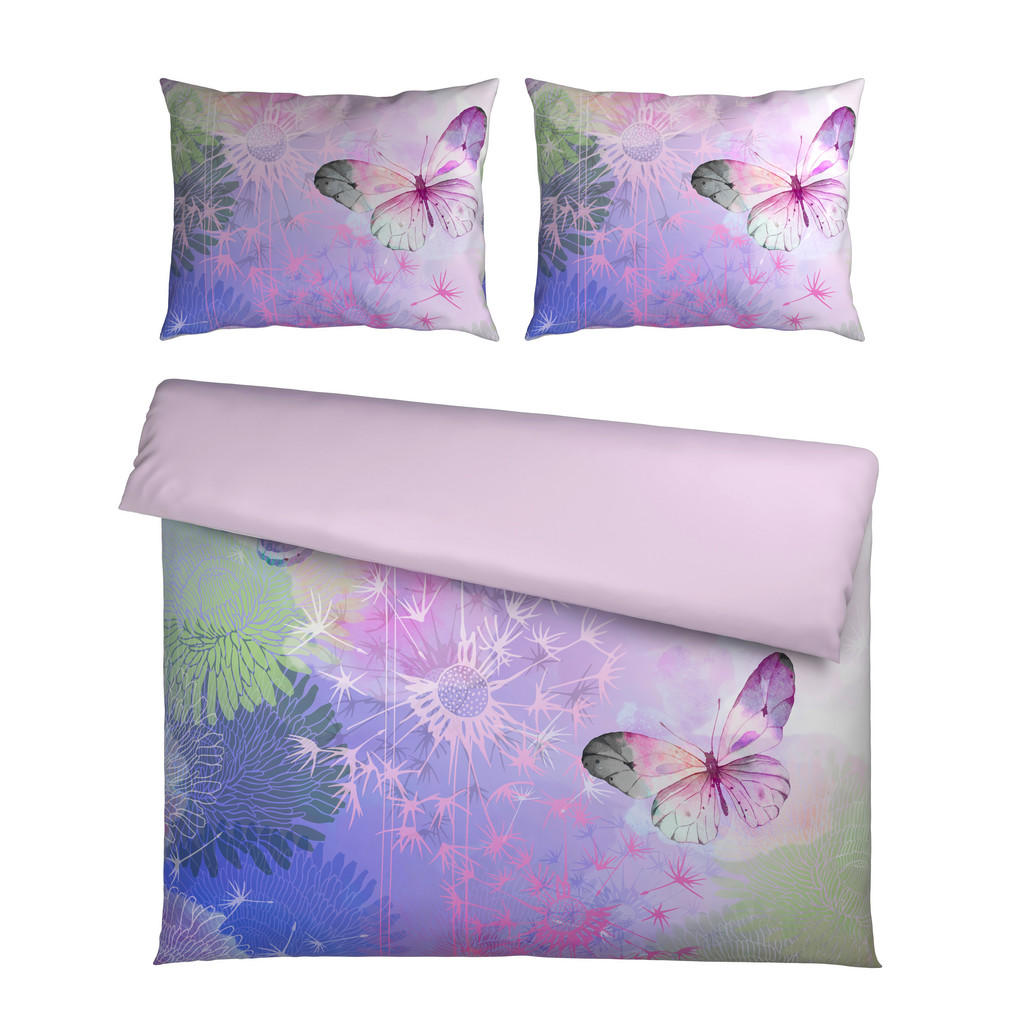 Esposa OBOJSTRANNÁ POSTEĽNÁ BIELIZEŇ, satén, lila, 200/200 cm