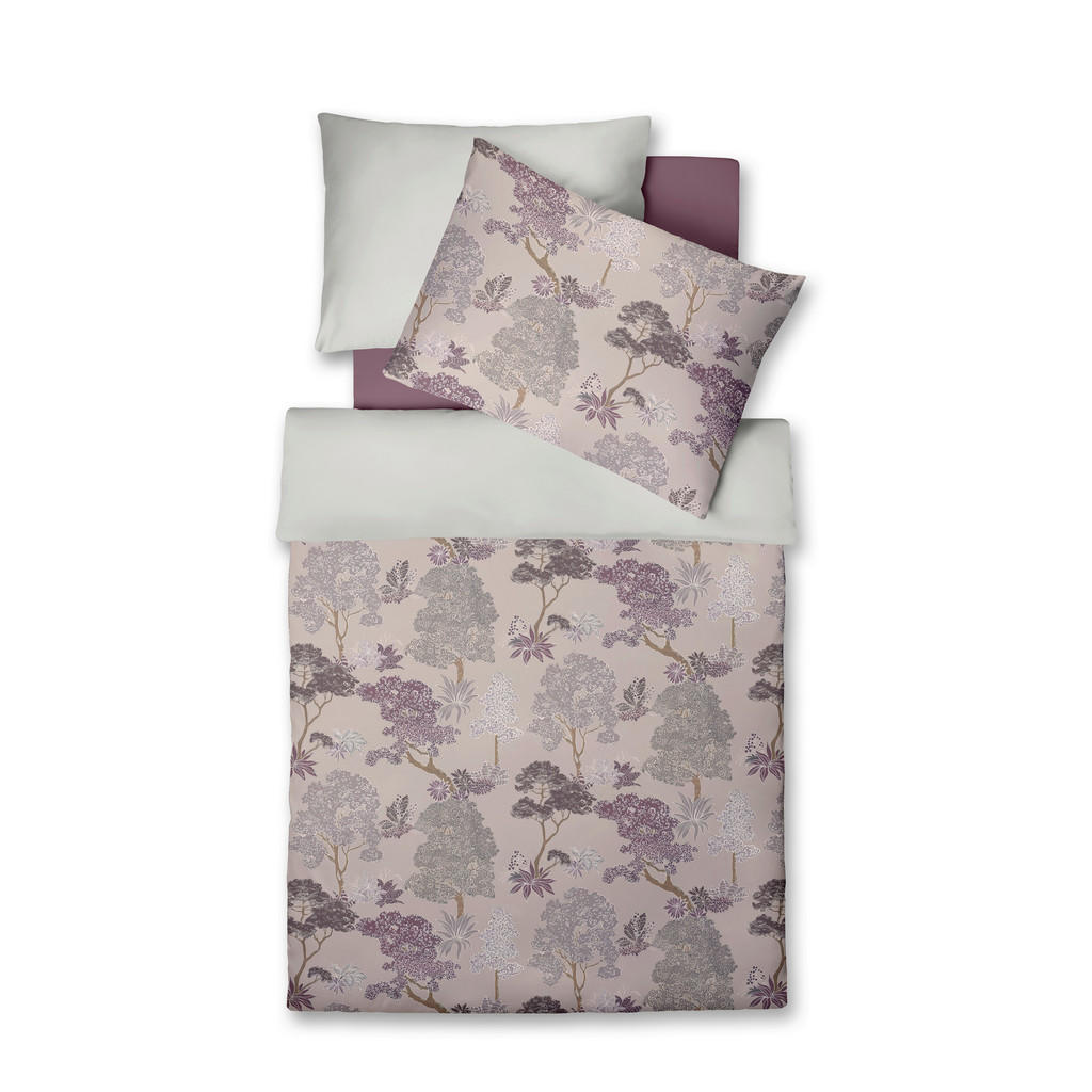 Fleuresse POSTEĽNÁ BIELIZEŇ, makosatén, orgovánová, perleťová, sivobéžová, hnedofialová, 140/200 cm