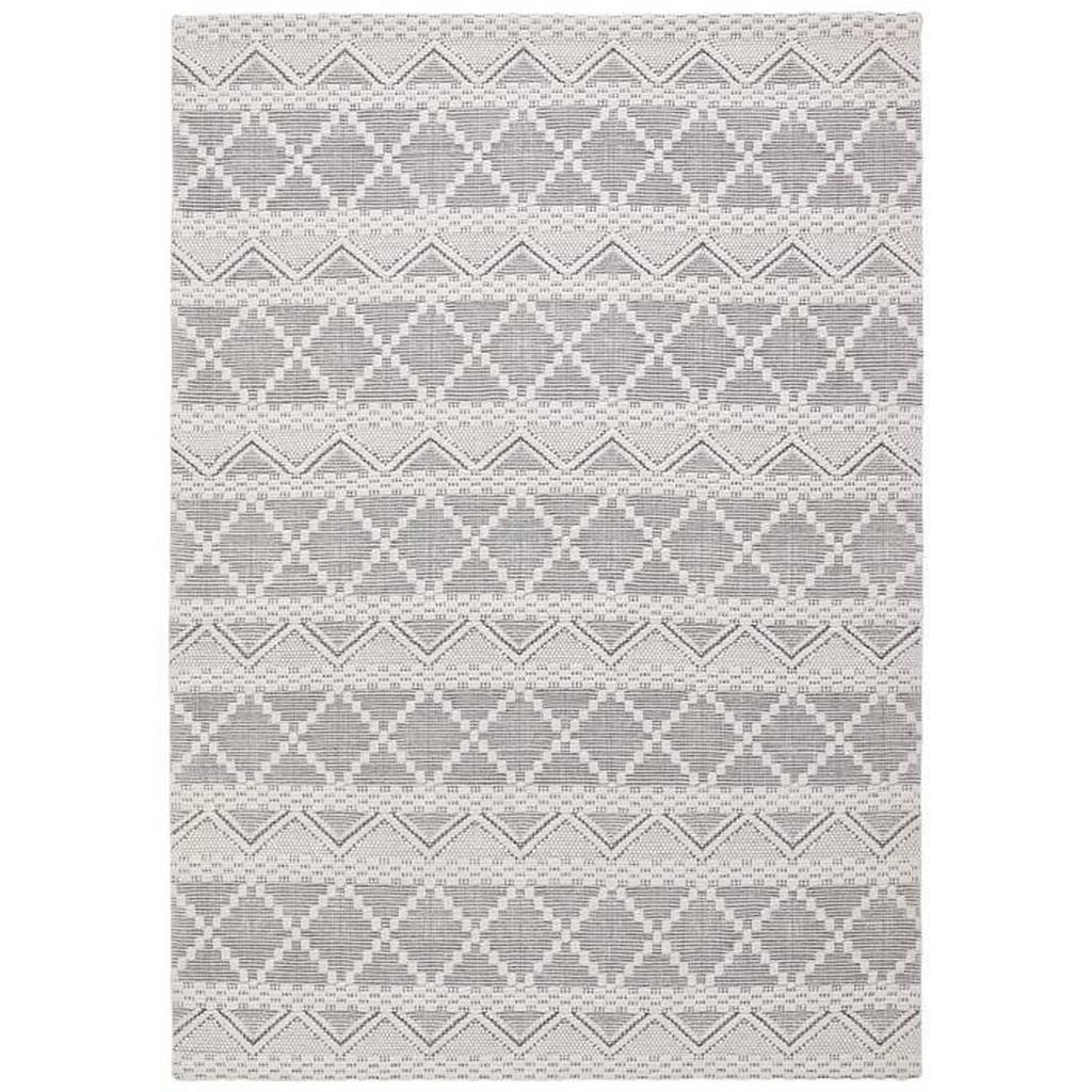 Linea Natura RUČNE TKANÝ KOBEREC, 130/190 cm, biela, čierna