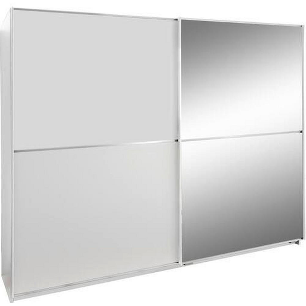 MID.YOU SKRIŇA S POSUVNÝMI DVERAMI, biela, 180/198/64 cm