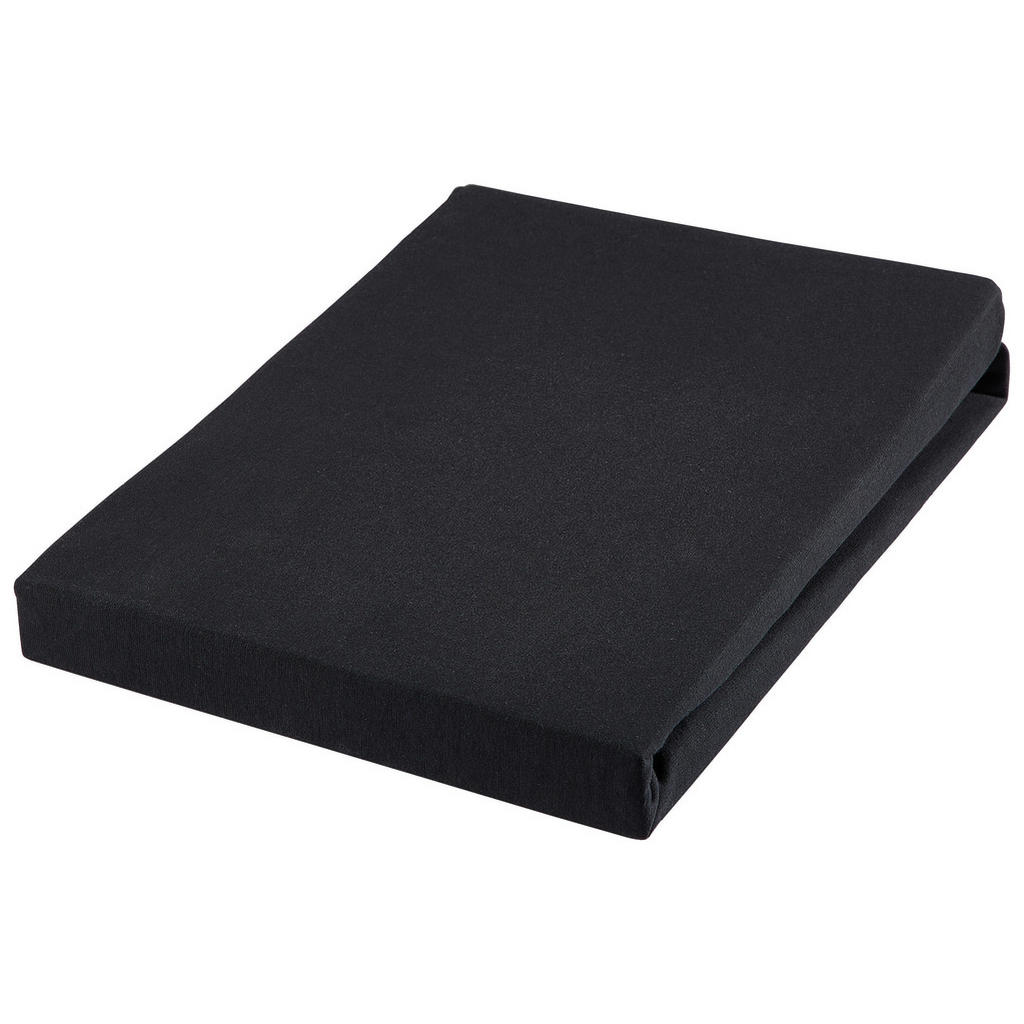 Novel NAPÍNACIA PLACHTA, džersej, čierna, 140-160/200-220 cm