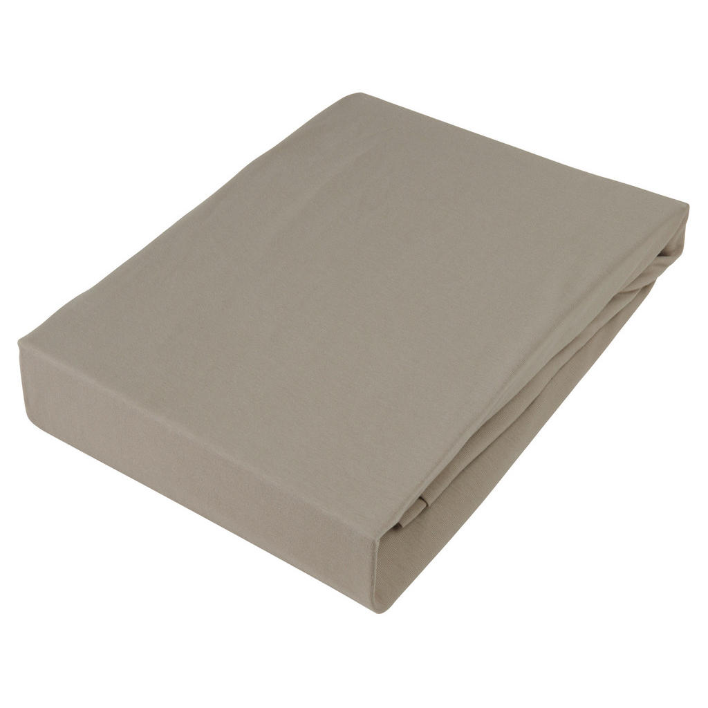 Novel NAPÍNACIA PLACHTA NA BOXSPRIN, džersej, sivohnedá, 180/220 cm